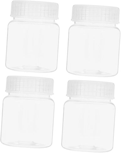 SUPVOX 4pcs Chemical Storage Bottle Laboratory Bottles Lab Reagent Tight Sealing Caps Wide Mouth Containers in Saudi Arabia