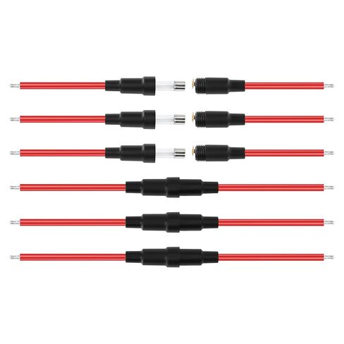 PNGKNYOCN 16 AWG 5x20 مم حامل الصمامات كابل من نوع المسمار المضمن لصمام زجاجي سريع النفخ (6 عبوات) in Saudi Arabia