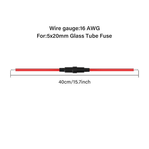 PNGKNYOCN 16 AWG 5x20 مم حامل الصمامات كابل من نوع المسمار المضمن لصمام زجاجي سريع النفخ (6 عبوات) in Saudi Arabia