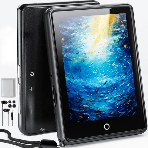 64GB MP3 Player with Bluetooth 5.3, 2.8-inch Touchscreen, 18 Soothing Sounds, Speaker Built-in, Shuffle Repeat, Sports Music Player, FM Radio, Voice Recorder, ebook, Support 128GB Micro SD Card in Kuwait