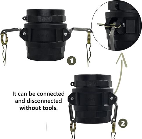 3 Inch Camlock Fittings Type A & D Polypropylene Cam and Groove Hose Fitting Kit with 3" Male & Female Camlock x 3" NPT Female, Cam and Groove Hose Couplings in Kuwait