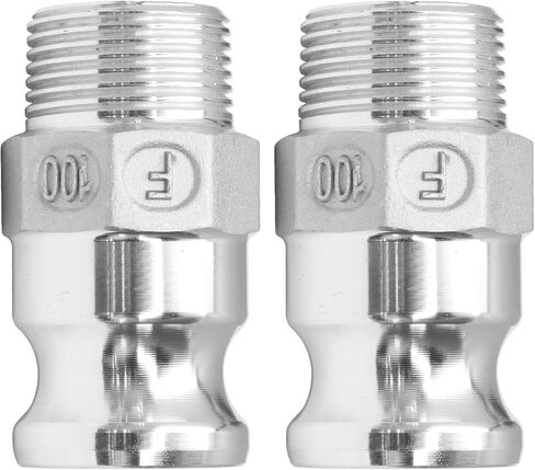 1" Aluminum Camlock Type F100, Cam & Groove Hose Fittings Male Adapter x Male NPT Thread Cam Lock Fittings Coupling, Pack of 2 in Saudi Arabia