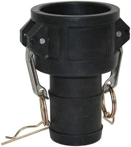 Generic بولي بروبيلين أنثى Camlock إلى خرطوم عرقوب نوع C Cam & Groove Fitting (1 1/4 "")، أسود in Saudi Arabia