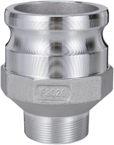 Aluminum Type FR Camlock Fitting, 3" Male Adapter x 2" Male Thread in Saudi Arabia