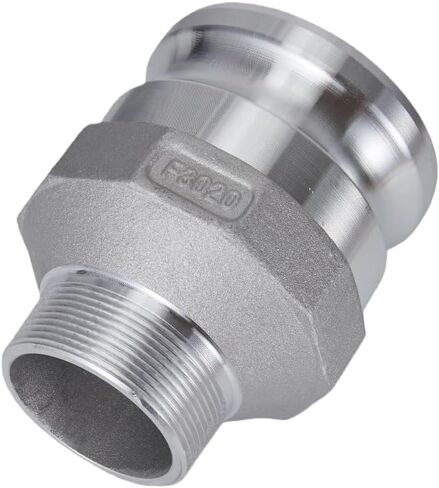Aluminum Type FR Camlock Fitting, 3" Male Adapter x 2" Male Thread in Saudi Arabia
