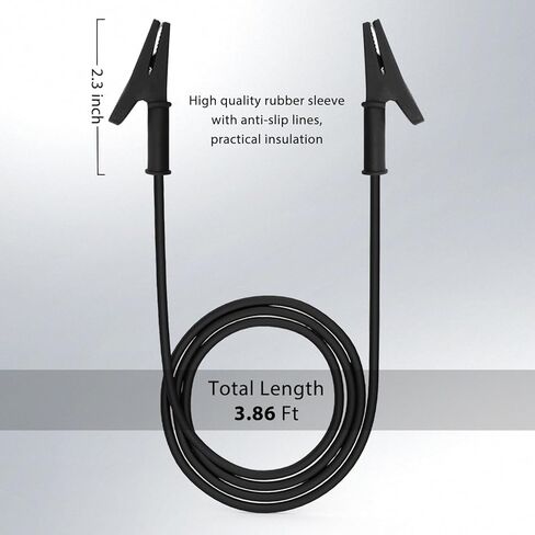 14 Gauge 6pcs/3.3Ft Alligator Clips Electrical with Wires UL3135,6 Colors Heavy Duty Silicone Test Leads Set Jumper Wires Kit for Testing in Kuwait