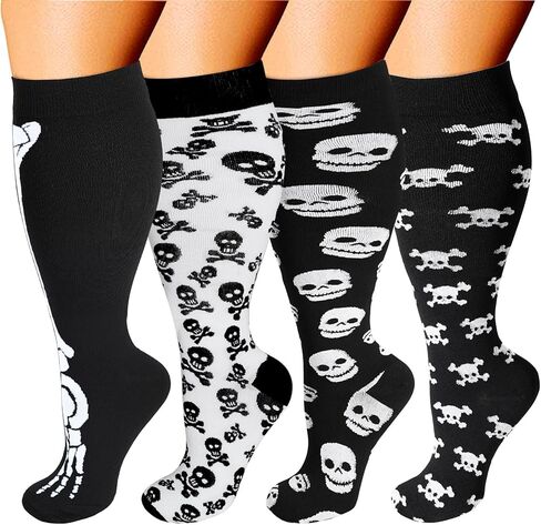 Double Couple Wide Calf Compression Socks Women 15-20mmHg Plus Size Compression Sock Compression Stocking for Pregnancy in Kuwait