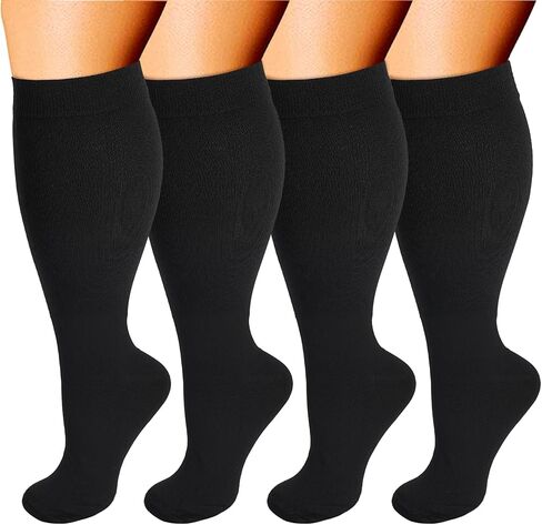 Double Couple Wide Calf Compression Socks Women 15-20mmHg Plus Size Compression Sock Compression Stocking for Pregnancy in Saudi Arabia