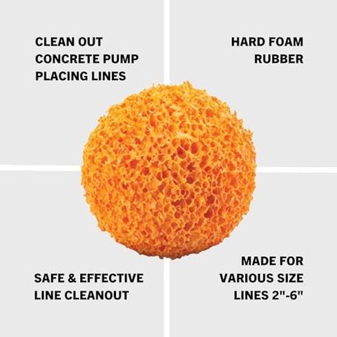 5" Medium-Soft Concrete Pump Placing LIne Cleanout Ball, Case of 25, (COBS50) in Kuwait