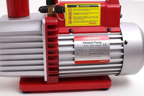 مضخة تفريغ احترافية ذات مرحلتين دوارة 8CFM (25 ميكرون، 3/4 حصان) لإعادة شحن مبردات التدفئة والتهوية وتكييف الهواء/التيار المتردد التلقائي، وتفريغ النبيذ أو الإيبوكسي، وحلب البقر أو الحمل، والطب، وتجهيز الأغذية وما إلى ذلك. in Kuwait