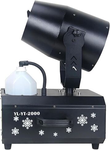 Control Snow Machine, Shaking Head Snowflake Machine, Portable 180° Swing Snow Machine with Flight Case/Remote Control, Suitable for Weddings, Parties in Kuwait