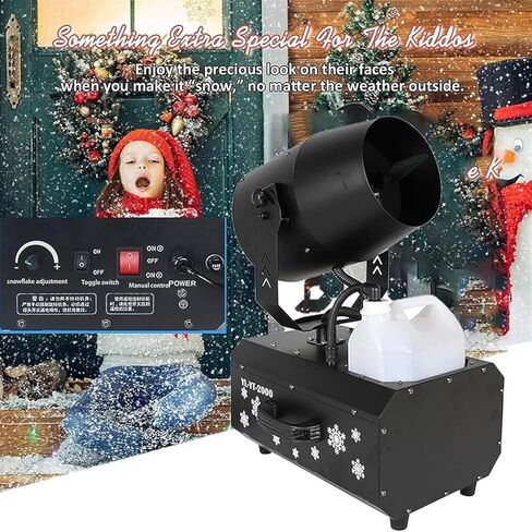 Outdoors Snow Machines, 2000W Party Snow Machine, with Remote Control, Flight Case, 6~8 Meters Spray Distance, for Wedding Party Holidays in Kuwait