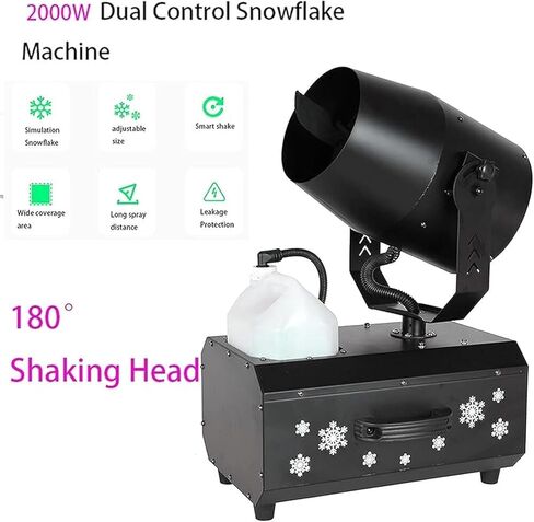 Outdoors Snow Machines, 2000W Party Snow Machine, with Remote Control, Flight Case, 6~8 Meters Spray Distance, for Wedding Party Holidays in Kuwait