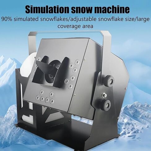 Portable Snow Machine, Artificial Fake Snow Machine, 50㎡ Cover Range and 10 M Spray Distance, Spray Angle Adjustable, for Stage Effect, Festival, Wedding in Kuwait
