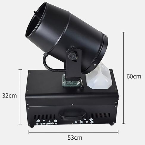 2000W Control Snow Machine, Commercial Outdoor Stage Snow Machine, 180° Swing Snowflake Blizzard Effect, Outdoor and Indoor in Kuwait