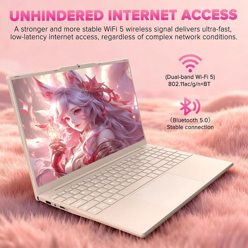 T156A 15.6 "كمبيوتر محمول ، 32 جيجابايت ذاكرة الوصول العشوائي + 1TB NVME SSD ، Intel N150 رباعي النواة (حتى 3.6 جيجا هرتز) ، شحن USB-C ، بطارية 8000 مللي أمبير في الساعة ، لوحة المفاتيح الخلفية ، عرض FHD ، كاميرا الويب الخاصة بالخصوص in Kuwait