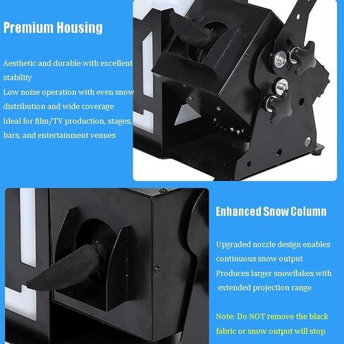1500W Stage Snow Machine, Professional Outdoor and Indoor Stage DJ Party Snowflake Maker, with Remote Control, 6-8M Injection Distance, Adjustable Snowflake in Kuwait
