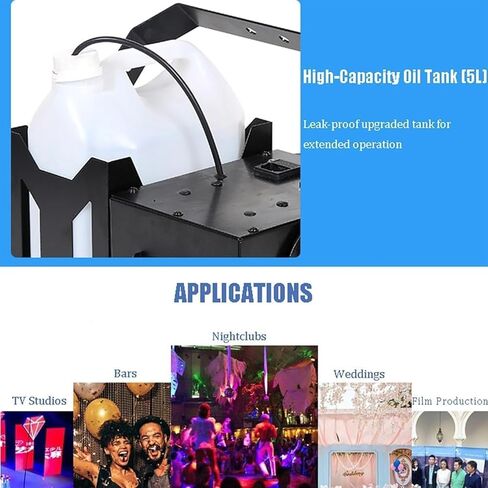 1500W Stage Snow Machine, Professional Outdoor and Indoor Stage DJ Party Snowflake Maker, with Remote Control, 6-8M Injection Distance, Adjustable Snowflake in Kuwait