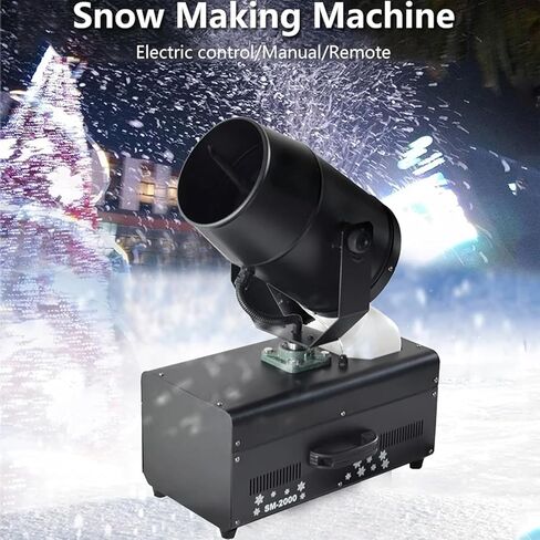 2000W Professional Snow Machine, Indoor & Outdoor Snow Making Machine, with Remote Control, 6~8 Meters Spray Distance, for Wedding Party Holidays in Kuwait