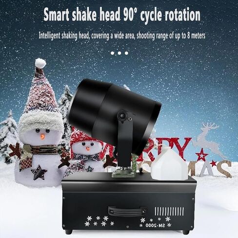 2000W Professional Snow Machine, Indoor & Outdoor Snow Making Machine, with Remote Control, 6~8 Meters Spray Distance, for Wedding Party Holidays in Kuwait