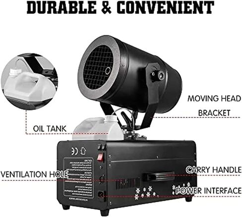 2000W Professional Snow Machine, Indoor & Outdoor Snow Making Machine, with Remote Control, 6~8 Meters Spray Distance, for Wedding Party Holidays in Kuwait