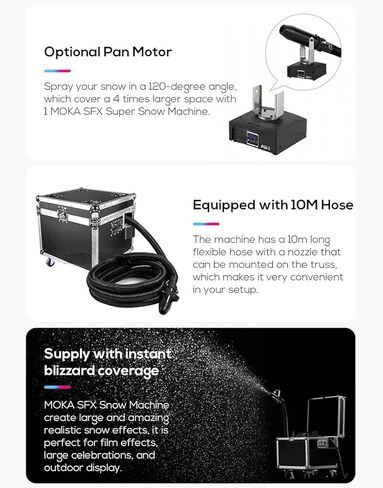 1500W Silent Snow Machine, High Powered Snow Machine On Wheels 20L Stage Production Professional Grade, for Party, Concert Snow Machine Music Festival in Kuwait