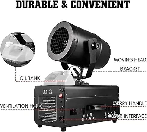 2000W Outdoor Snow Machine, Snowflake Spraying Machine, 180° Moving Head, Snowflake Maker, for Outdoors Party Indoor Wedding Christmas in Kuwait