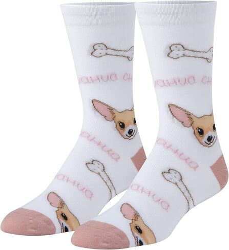 Crazy Socks-Cute Animal Print Crew Socks-Size Medium for Men, Women & Kids-Funny, Colorful Zoo & Farm Novelty Gift in Kuwait
