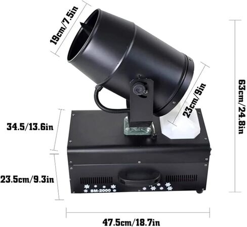 Professional Snow Machine, 180° Adjustable Snow Maker, with Remote Control, Suitable for Birthday Parties, Friends/Family Gatherings in Kuwait