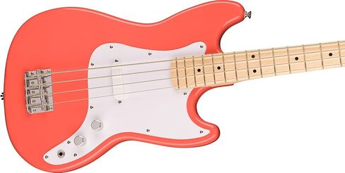 Fender Squier Sonic Bronco Bass - Tahitian Coral Bundle with Rumble 15 Amplifier, Instrument Cable, Tuner, Strap, and Austin Bazaar Instructional DVD in Kuwait