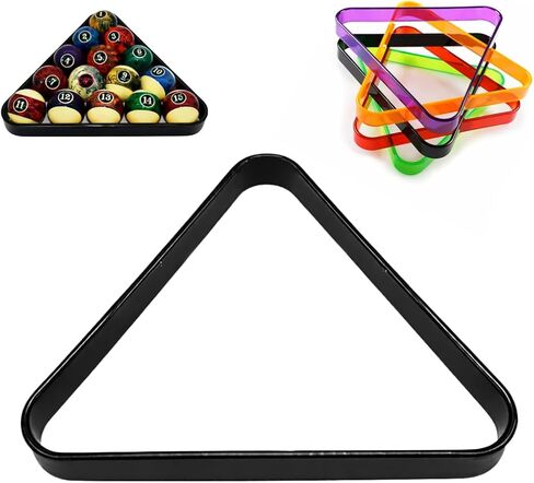 Billiard Ball Rack Triangle for 2.25" Pool Balls – Heavy-Duty Plastic Pool Table Rack, Standard Size, 5 Color Options, Home or Bar Use in Saudi Arabia