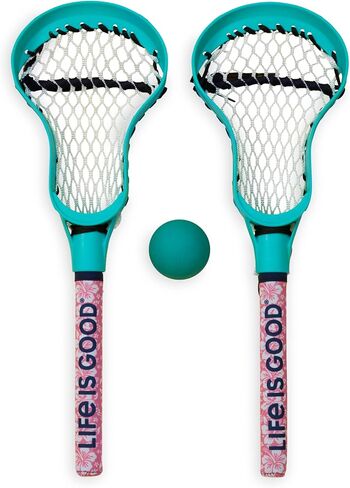 مجموعة ألعاب مائية لاكروس المائية من لايف إز جود، لعبة قذف لاكروس مقاومة للماء مع كرة عائمة، وعصي إسفنجية لحمام السباحة، والشاطئ in Kuwait