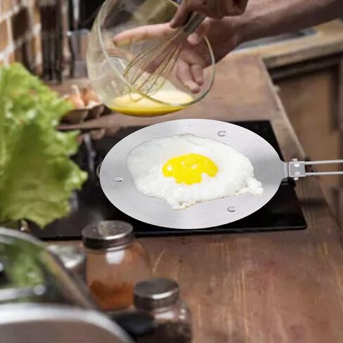 Stainless Steel Heat Diffuser Plate, Induction Cooker Heat Diffuser for Gas Electric Stovetop, Even Heat Distribution Cooking Plate with Handle for Ceramic Pot Iron Pan (20#) in Kuwait