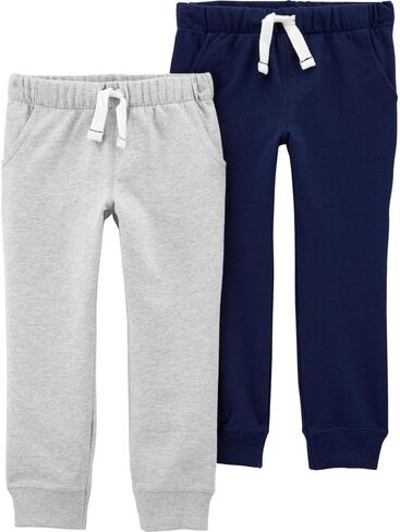 Carter's Boys 2 Pack French Terry Active Joggers/Pants (Black/Gray, 10) in Saudi Arabia