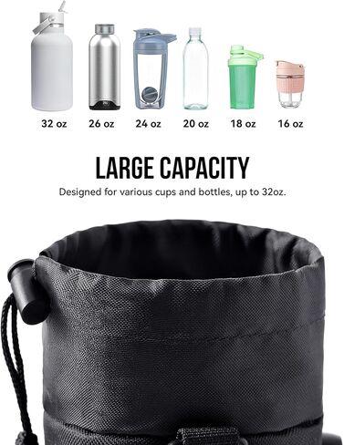 IRON JIA'S Motorcycle Cup Holder, Motorcycle Drink Holder with Mesh Pockets, Universal Water Bottle Cup Accessories for Bike, e-Bike, ATV/UTV, Wheelchair, Walker (Fits 1.1"-1.4" Handlebar) in Kuwait