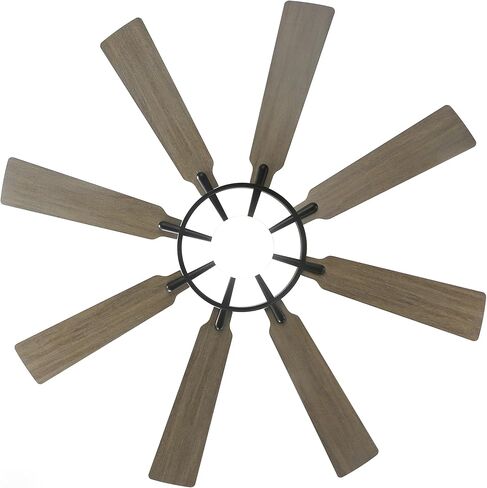 ELEHINSER 80 Inch Ceiling Fan with Lights and 3 Downrods, 8 Plywood Blades, 6-Speed Noiseless Reversible DC Motor, 3CCT, Windmill Ceiling fan for Kitchen Bedroom Living Room, Gloss White in Saudi Arabia
