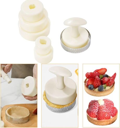 مجموعة خبز التارت الفرنسي، مجموعة مكونة من 150 قطعة، حلقات تارت مثقوبة من الفولاذ المقاوم للصدأ، مع أداة ضغط المعجنات ومجموعة أنابيب مكونة من 126 قطعة، للمخبوزات الاحترافية وهدايا الخبز التي تصنعها بنفسك in Kuwait