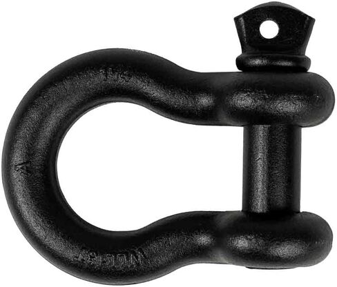Bulletproof 1-1/4" D-Ring Shackle 18 Ton Working Load Limit - Heavy Duty Recovery Shackle with 1-3/8" Threaded Pin - Forged Steel - Black Powder Coat Finish in Saudi Arabia