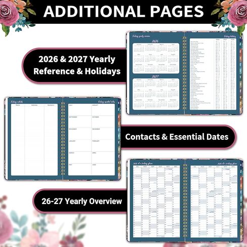 Teacher Planner 2025-2026 - Academic Planner 2025-2026, Teacher Lesson Planner from Jul. 2025 to Jun. 2026, 11" x 8.5", Weekly & Monthly Lesson Plan Book for Teachers - Floral in Kuwait