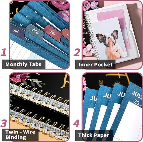 Teacher Planner 2025-2026 - Academic Planner 2025-2026, Teacher Lesson Planner from Jul. 2025 to Jun. 2026, 11" x 8.5", Weekly & Monthly Lesson Plan Book for Teachers - Floral in Kuwait