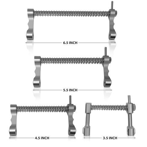 Canine Mouth Gag Set 4 Pcs - Stainless Steel Oral Restraint Aid with Spring Action for Veterinary Use, Sizes 3.75", 4.5", 5.5", 6.5" in Saudi Arabia
