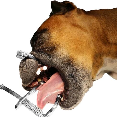 Canine Mouth Gag Set 4 Pcs - Stainless Steel Oral Restraint Aid with Spring Action for Veterinary Use, Sizes 3.75", 4.5", 5.5", 6.5" in Saudi Arabia