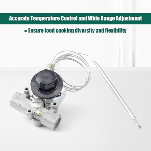 YUXIVCNE P5047588 ترموستات مقلاة الغاز 200-400 F نطاق 1/4 في صندوق الأشياء لاستبدال Mpt لـ Pitco GSA60301800 4290-006 P5047590، وحدة تحكم في درجة الحرارة مع مقبض in Saudi Arabia