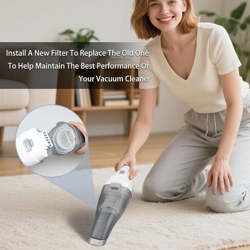 فلتر بديل للمكنسة الكهربائية المحمولة بلاك اند ديكر HNVC215B10 HNVC220BCZ01 HNVC115J22 (6 عبوات) in Saudi Arabia