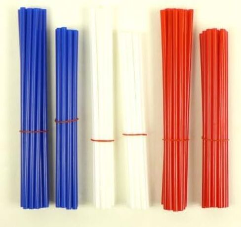 2FASTMOTO 20-RWB1776 76 قطعة غطاء جلدي للعجلات MX Dirt Bike - أحمر/أبيض/أزرق in Kuwait