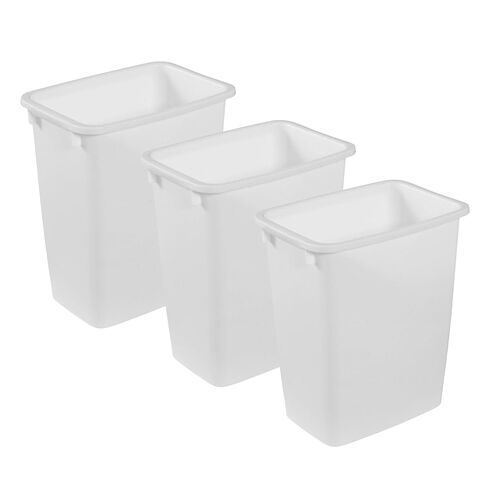 Rubbermaid 21 Quart التقليدية المفتوحة سلة النفايات في داخلي القمامة الحاوية للحمامات والمساحات الداخلية الأخرى ، الأبيض in Kuwait