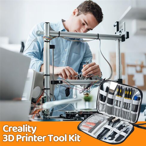 50Pcs 3D Printer Tool Kit & Accessories for All FDM/SLA Printers, Includes Nozzle Cleaning Kit, Scraper, Deburring Tool, Files, Brushes - Complete Starter Kit with Case in Kuwait