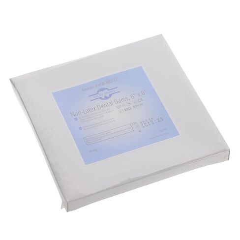 100733 HSB Non-Latex Dental Dams 6" X 6" Heavy Purple 20/Pk in Kuwait