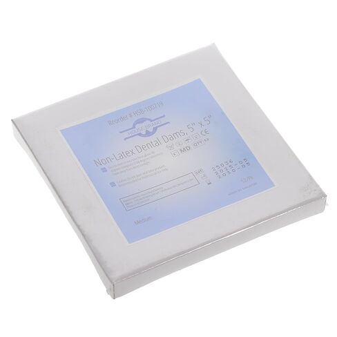 100719 HSB Non-Latex Dental Dams 5" x 5" Medium Purple 52/Pk in Kuwait