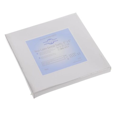 100731 HSB Non-Latex Dental Dams 6" X 6" Heavy Purple 15/Pk in Kuwait